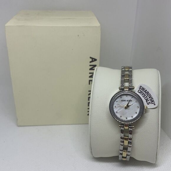 Anne Klein Ak3122 Women's Tow Tone Bracelet Analog Dial Quartz Wrist Watch GA127 - Picture 1 of 7